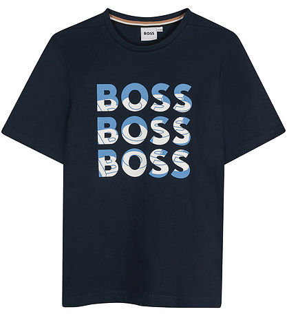 BOSS T-shirt - Navy w. Print