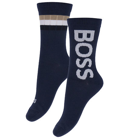 BOSS Socken - 2er-Pack - Navy m. Weiß