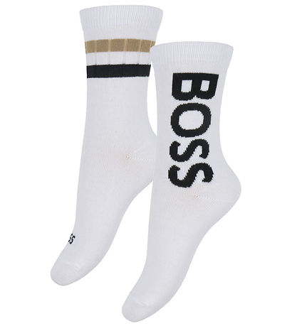 BOSS Socken - 2er-Pack - Weiß m. Schwarz