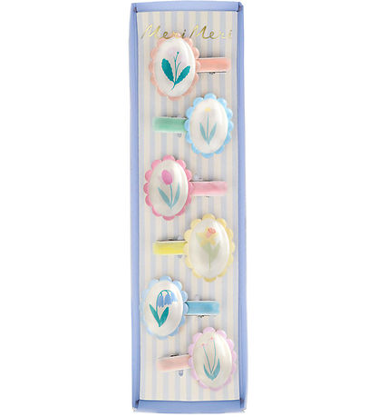 Meri Meri Hiusklipsit - 6 kpl - 4 cm - Flower Cameo