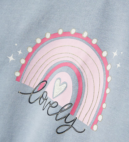 Name It Sweatshirt - NmfVenus - Subdued Blue/Love w. Print