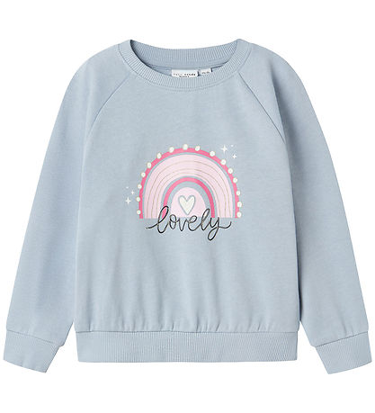 Name It Sweatshirt - NmfVenus - Subdued Blue/Love w. Print
