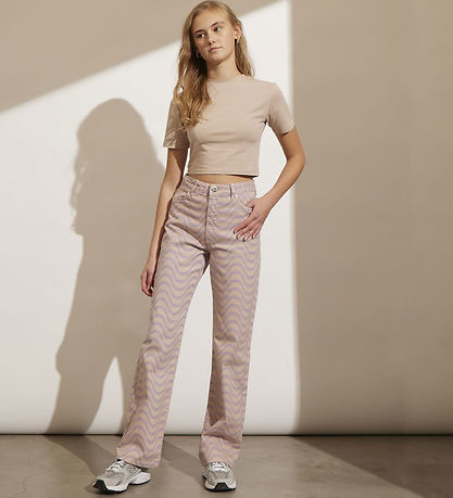 Hound Byxor - Wave Tryckt Denim - Lavender