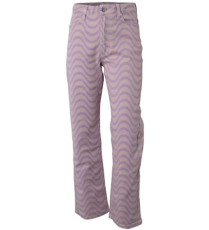 Hound Byxor - Wave Tryckt Denim - Lavender