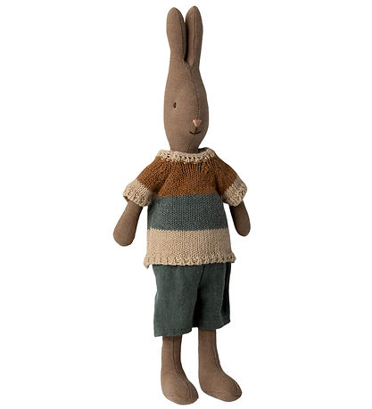 Maileg Hare - T-shirt And Shorts - Size 2 - Brown