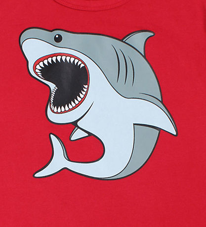 DYR-Cph T-shirt - Growl T - Red w. Great White Shark