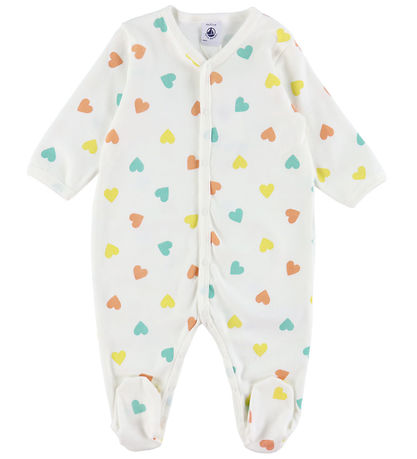 Petit Bateau Pyjamapak - Marshmallow m. Harten