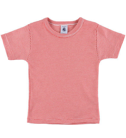 Petit Bateau Stuttermabolur - 3 Pakki - Grænt/Rautt