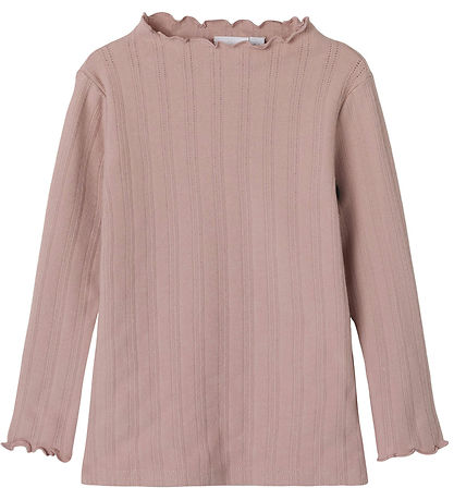 Name It Blússa - NmfRaria - Pale Mauve M. Mynsturprjón