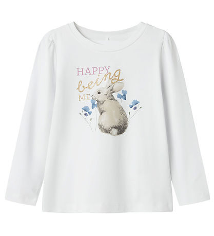 Name It Blouse - NmfScarlett - Bright White w. Print