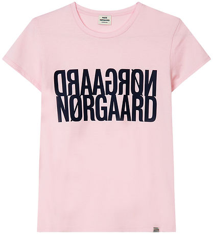 Mads Nørgaard Stuttermabolur - Tuvina - Parfait Pink