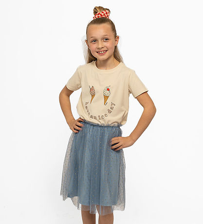 The New Skirt - Tulle - TnNarice - Ashley Blue/Gold w. Gold dot