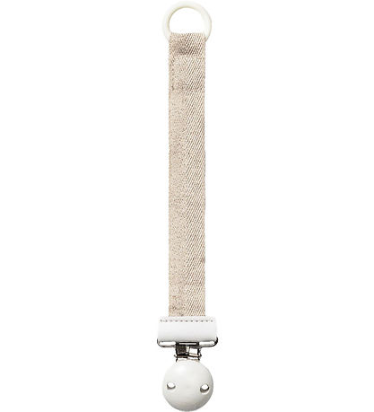 Elodie Details Pacifier Clip - Silver Sheen - Beige