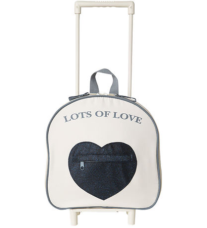 That's Mine Suitcase - Tris - Birch w. Blue Glitter Heart