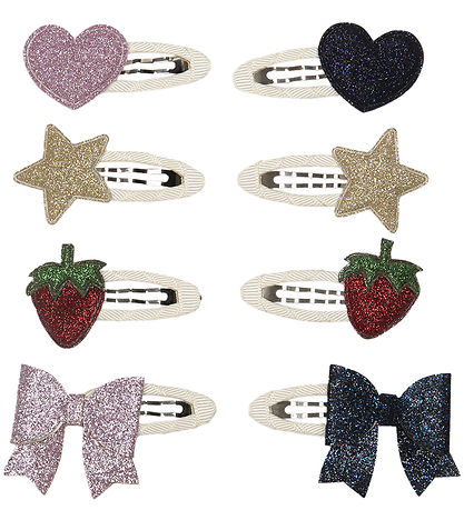 That's Mine Hiusklipsit - 8 kpl - Tilly - Birch/Glitter