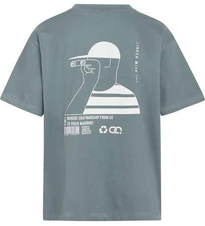 Grunt T-shirt - GrVillaher - Mirage Blue w. Print