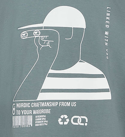 Grunt T-shirt - GrVillaher - Mirage Blue w. Print