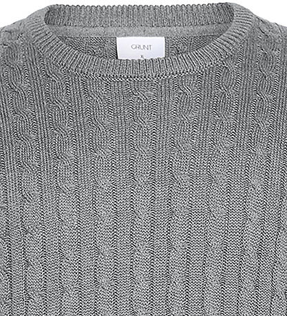 Grunt Blouse - Knitted - GrTue - Grey Melange
