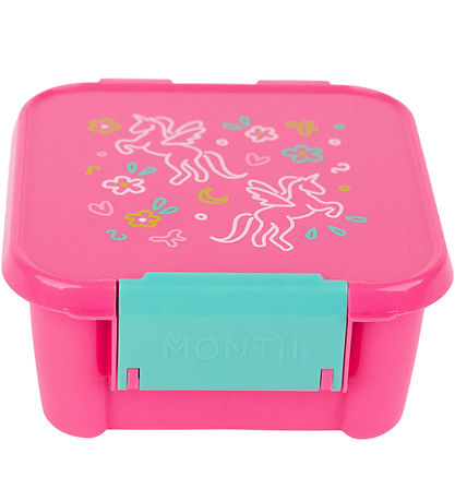 MontiiCo Snackbox w. 3 Rum - Bento Two - 500 mL - Unicorn Magic