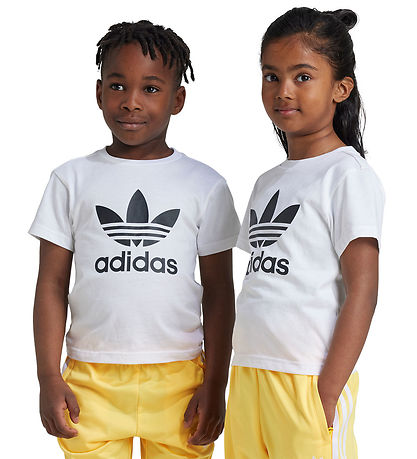 adidas Originals Stuttermabolur - Trefoil - White