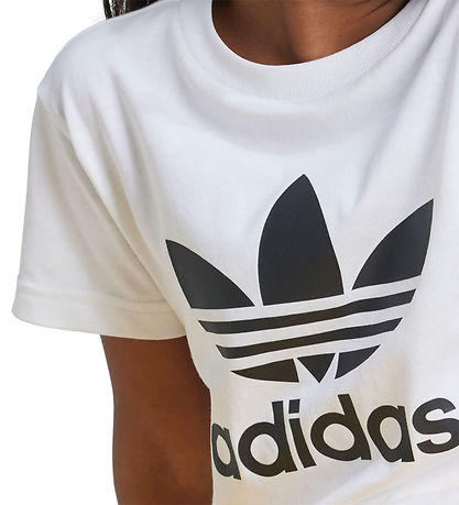 adidas Originals Stuttermabolur - Trefoil - White