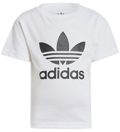adidas Originals Stuttermabolur - Trefoil - White