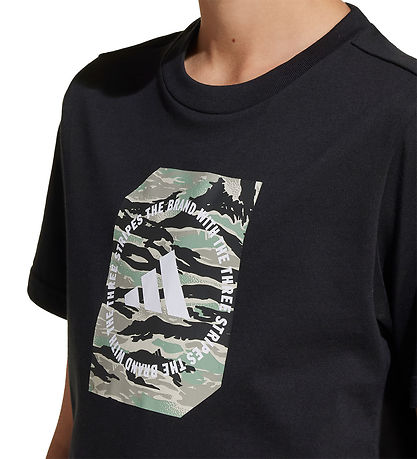 adidas Performance Stuttermabolur - B Camo - Black