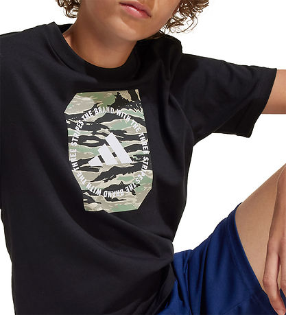 adidas Performance Stuttermabolur - B Camo - Black