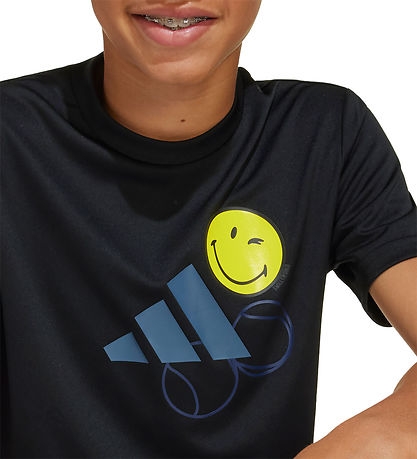 adidas Performance Stuttermabolur - B Smi - Black/Prloin/Byellow