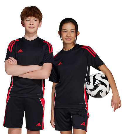 adidas Performance Stuttermabolur - Tiro24 - Black/Purrub