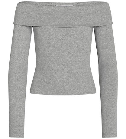 Grunt Bluse - Kurz - GrTavi - Grau Meliert