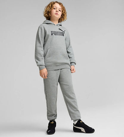 Puma Kapuzenpullover - Grau Meliert m. Schwarz
