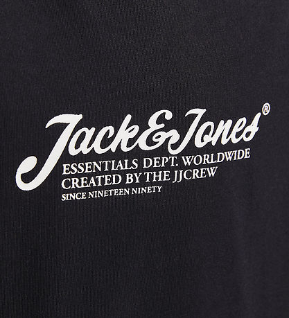 Jack & Jones Stuttermabolur - JJBeau - Black