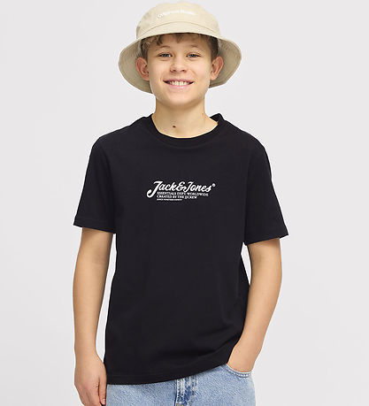 Jack & Jones Stuttermabolur - JJBeau - Black