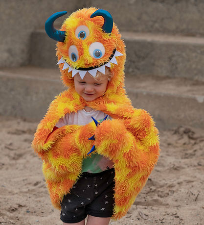Great Pretenders Giggle Monster Cape - Orange/Yellow Great Pretenders Giggle Monster Cape - Orange/Yellow