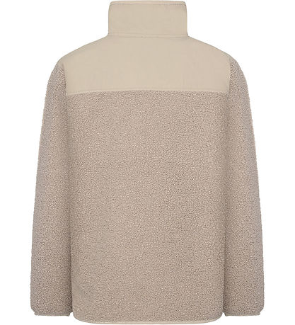 Didriksons Flísjakki - Teddy - Exa Half Zip - Strönd Drapplitað