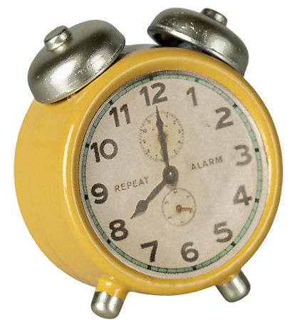 Maileg Miniature Alarm Clock - Mouse - Yellow
