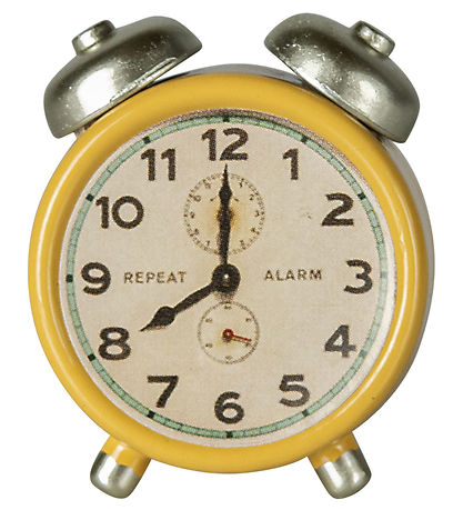Maileg Miniature Alarm Clock - Mouse - Yellow