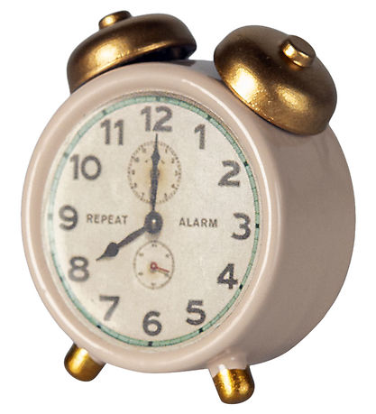 Maileg Miniature Alarm Clock - Mouse - Powder