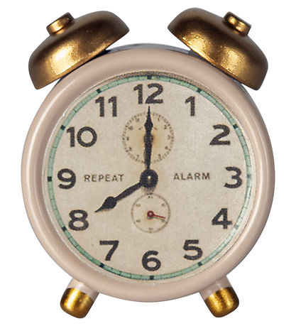 Maileg Miniature Alarm Clock - Mouse - Powder