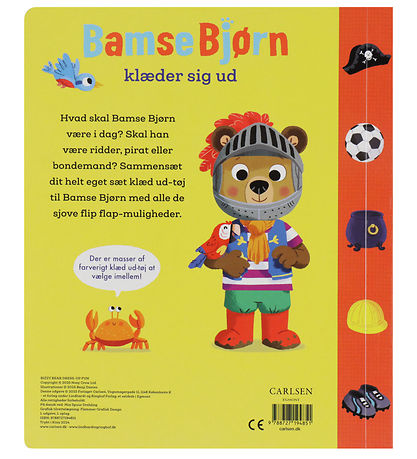 Forlaget Carlsen Book - Soft Toy Bear Gets Undressed - Danish