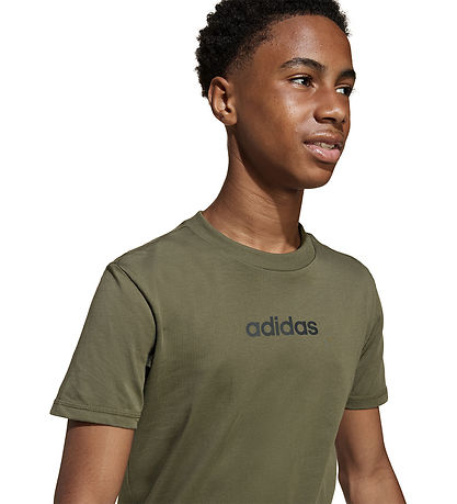 adidas Performance Stuttermabolur - J Lin Tee 160 - OLITR/Svart