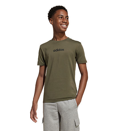 adidas Performance Stuttermabolur - J Lin Tee 160 - OLITR/Svart