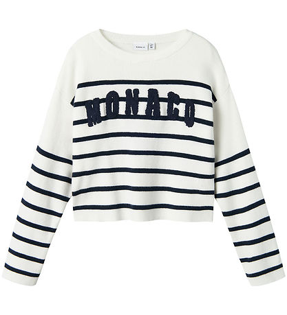 Name It Blouse - Knitted - NkfDinilla - Navy Blazer w. Stripes
