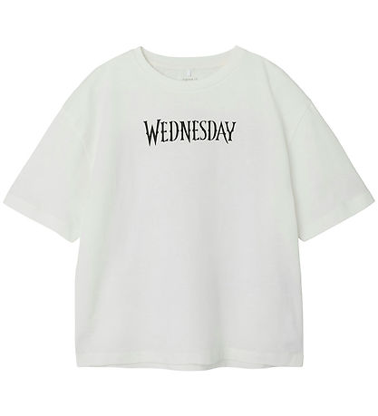 Name It T-shirt - NkfFarra - Wednesday - Cloud Dancer w. Print