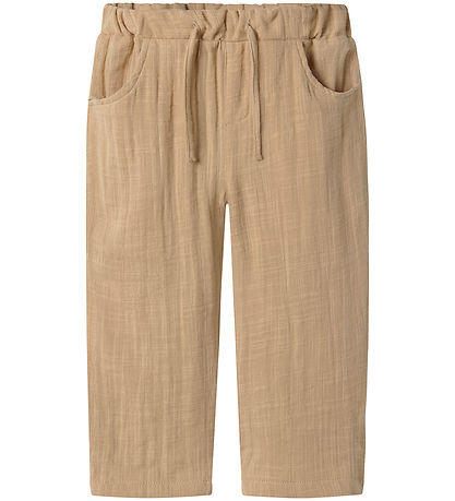 Lil' Atelier Trousers - Muslin - Loose - NmmDawson - Taos Taupe