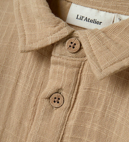 Lil' Atelier Hemdbluse k/ä - Musselin - Loose - NmmDawson - Ta