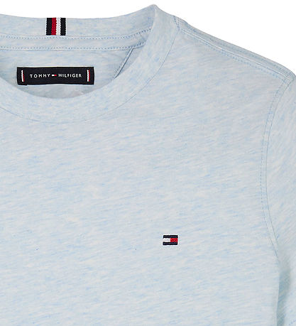 Tommy Hilfiger Stuttermabolur - Essential - Breezy Blue Heather