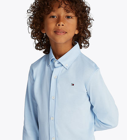 Tommy Hilfiger Skyrta - Piqué - Breezy Blue