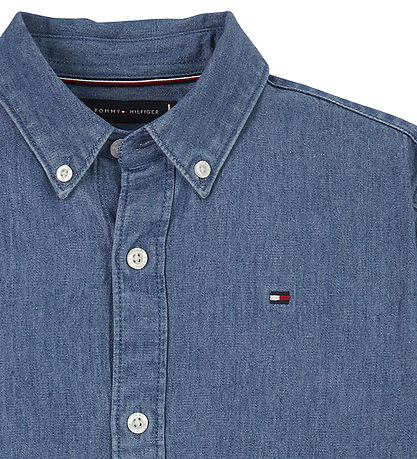 Tommy Hilfiger Skyrta - Gallaefni Chambray - Gallaefni Medium+ Þ